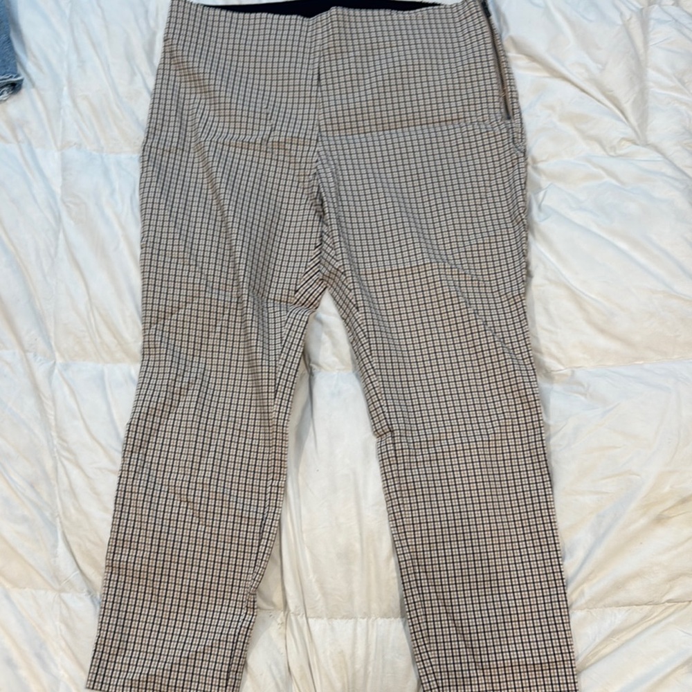 a new day Women's Checkered Straight Leg Pants - Black and White